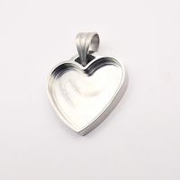 Stainless Steel Heart Pendant - bail not soldered